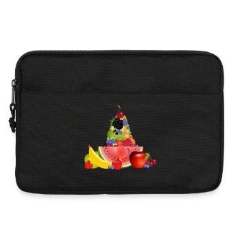 pyramide de fruits colorée avec pastèque - Sacoche pour ordinateur portable 13 pouces - noir - Devant