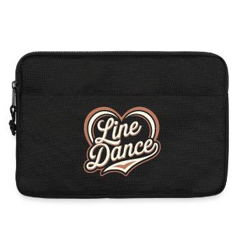 Lettrage de danse en ligne en forme de cœur - Sacoche pour ordinateur portable 13 pouces - noir - Devant