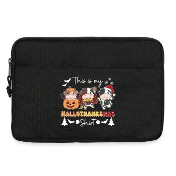 This is my Hallothanksmas Shirt Cow Christmas - Laptop bag 13" - black - Front