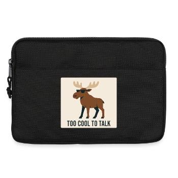 Cool Moose with Sunglasses and Text - Laptop bag 13" - black - Front