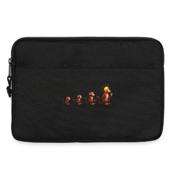 Evolution der Affen mit Sonnenkopf - Laptoptasche 13" - Schwarz - Vorne