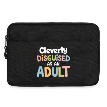 Cleverly Disguised Adult Quote Design - Laptop bag 13" - black - Front