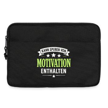 Peut contenir des traces de motivation – Drôle - Sacoche pour ordinateur portable 13 pouces - noir - Devant
