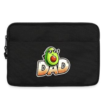 Sunny Avocado Dad Design, Pères - Sacoche pour ordinateur portable 13 pouces - noir - Devant
