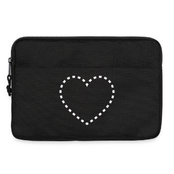 Heart of dotted lines - Laptop bag 13" - black - Front