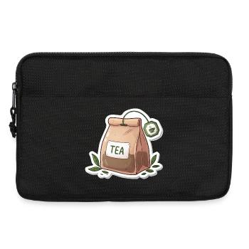 Teebeutel Illustration - Laptoptasche 13" - Schwarz - Vorne
