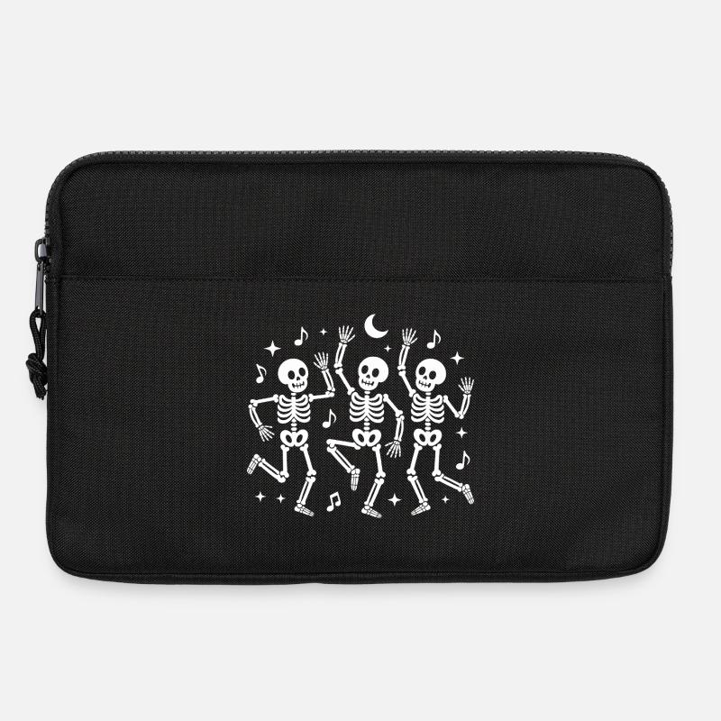 Mondschein-Skelett-Tanz - Laptoptasche 13" - Schwarz