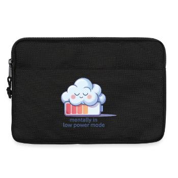 Digital Humor – Mentally in Low Power Mode - Laptop bag 13" - black - Front