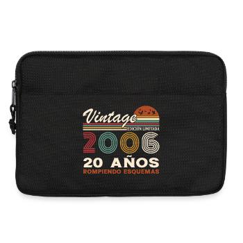 2006 Vintage Retro Birthday Gift - Laptop bag 13" - black - Front