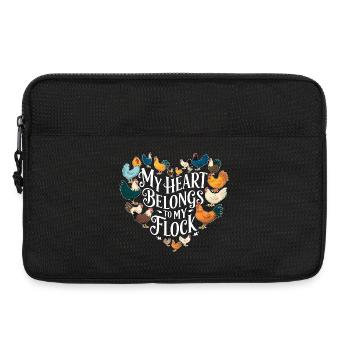 Mon cœur appartient à mon troupeau - Sacoche pour ordinateur portable 13 pouces - noir - Devant
