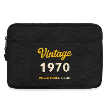 Millésime 1970 – Club de volley-ball Rétro Année de naissance - Sacoche pour ordinateur portable 13 pouces - noir - Devant