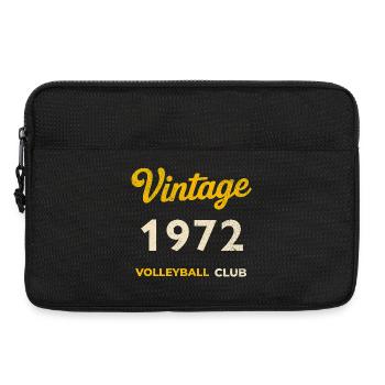 Vintage 1972 – Volleyball Club Rétro Année de naissance - Sacoche pour ordinateur portable 13 pouces - noir - Devant