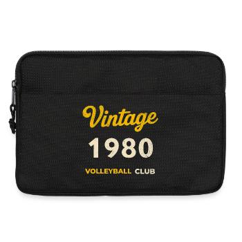 Millésime 1980 – Volleyball Club Rétro Année de naissance - Sacoche pour ordinateur portable 13 pouces - noir - Devant