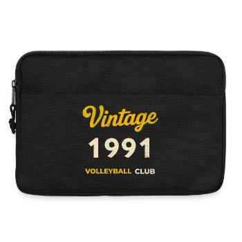 Millésime 1991 – Club de volley-ball Rétro Année de naissance - Sacoche pour ordinateur portable 13 pouces - noir - Devant