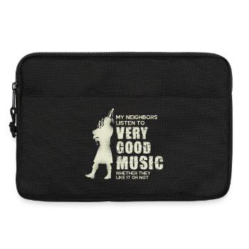 Les voisins écoutent toujours de la bonne musique Cornemuse - Sacoche pour ordinateur portable 13 pouces - noir - Devant