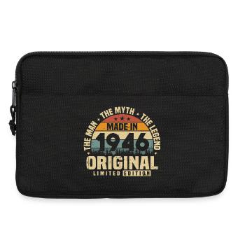 Jahrgang 1946 geboren Original Geburtstag Geschenk - Laptoptasche 13" - Schwarz - Vorne