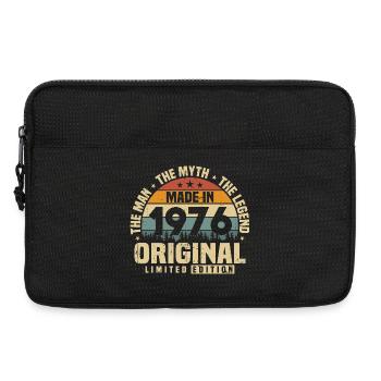 Jahrgang 1976 geboren Original Geburtstag Geschenk - Laptoptasche 13" - Schwarz - Vorne