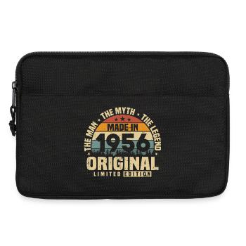 Jahrgang 1956 geboren Original Geburtstag Geschenk - Laptoptasche 13" - Schwarz - Vorne