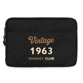 Vintage 1963 – Whiskey Club Retro Geburtsjahr - Laptoptasche 13" - Schwarz - Vorne