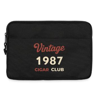 Vintage 1987 Cigar Club Retro Geburtsjahr Geschenk - Laptoptasche 13" - Schwarz - Vorne
