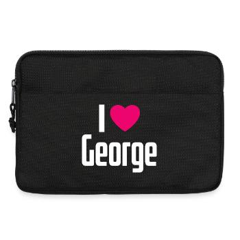 I Love George Pinkes Herz Ich liebe George - Laptoptasche 13" - Schwarz - Vorne