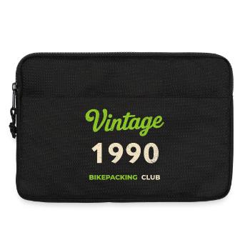 Vintage 1990 – Bikepacking Club Retro Birth Year - Laptop bag 13" - black - Front