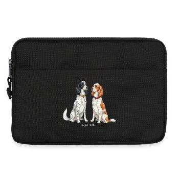English Setter  Illustration - Laptoptasche 13" - Schwarz - Vorne