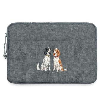 Illustration du setter anglais - Sacoche pour ordinateur portable 13 pouces - gris chiné - Devant