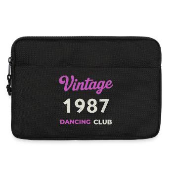 Vintage 1987 – Dancing Club Année de naissance rétro - Sacoche pour ordinateur portable 13 pouces - noir - Devant