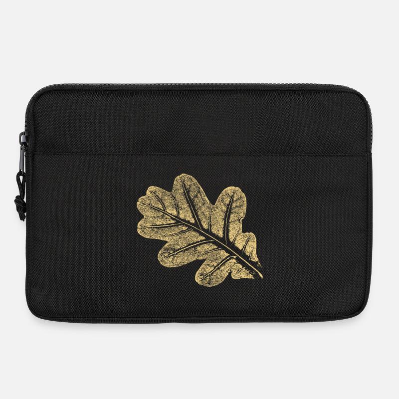 Blatt - Eiche / Botanik & Natur  - Laptoptasche 13" - Schwarz