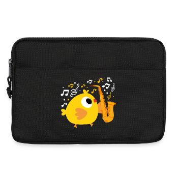 Poulet Saxophone Saxophoniste Poulet - Sacoche pour ordinateur portable 13 pouces - noir - Devant