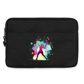 Tennis, Tennis Player Woman, Tennis Graphic - Laptop bag 13" - black - Front