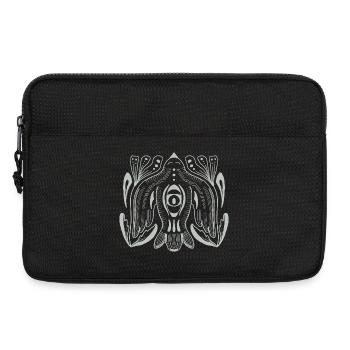 Mandala style eye with tentacle tendrils - Laptop bag 13" - black - Front