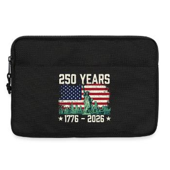 250 Years of America 1776 to 2026 Patriotic USA - Laptop bag 13" - black - Front