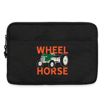 Vintage Wheel Horse Garden Tractor Graphic - Laptop bag 13" - black - Front