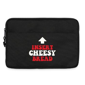 Insérer Pain au fromage Pizza Lover Humour italien - Sacoche pour ordinateur portable 13 pouces - noir - Devant