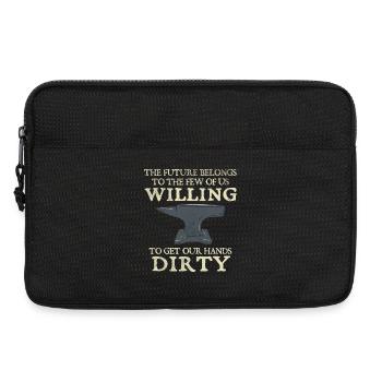 Blacksmith Anvil Future Willing Hands Dirty Design - Laptop bag 13" - black - Front