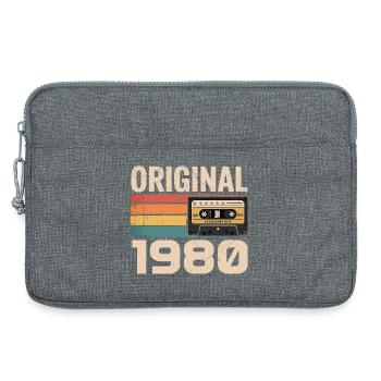 Original 1980 Vintage 1980 Rétro Anniversaire - Sacoche pour ordinateur portable 13 pouces - gris chiné - Devant
