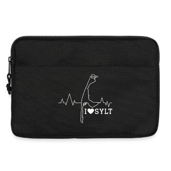 Vacances en mer du Nord J’ADORE SYLT Wadden Sea Drôle - Sacoche pour ordinateur portable 13 pouces - noir - Devant