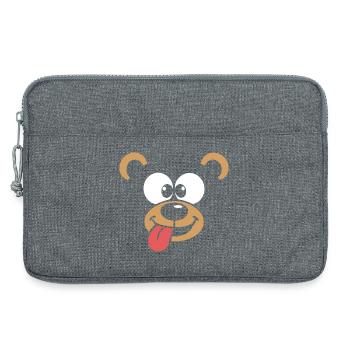 Affe | Big Face Kostüm Karneval Verkleidung - Laptoptasche 13" - Grau meliert - Vorne