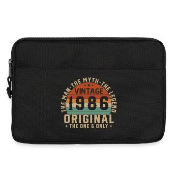 1986 Vintage Retro Geburtstagsgeschenk - Laptoptasche 13" - Schwarz - Vorne