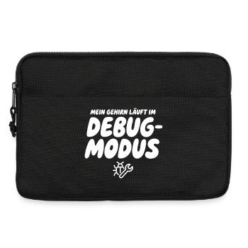 Brain in Debug Mode – Humor Graphics - Laptop bag 13" - black - Front