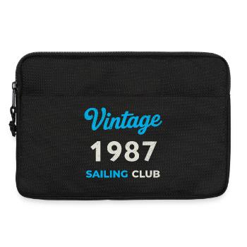 Vintage 1987 – Sailing Club Retro Geburtsjahr - Laptoptasche 13" - Schwarz - Vorne