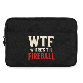 WTF Where's The Fireball Humor Spruch - Laptoptasche 13" - Schwarz - Vorne