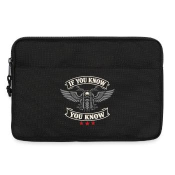 Warum Wir Motorrad Fahren, - Laptoptasche 13" - Schwarz - Vorne