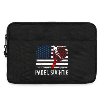 Hobby de padel Jeux de padel PASSIONNÉS de PADEL Plaisir - Sacoche pour ordinateur portable 13 pouces - noir - Devant