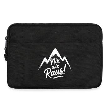 Nix wie raus – Freiheit in den Bergen - Laptoptasche 13" - Schwarz - Vorne