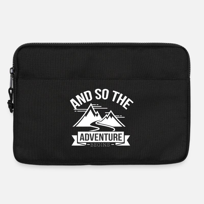 Abenteuerbeginn: Berge und Pfad - Laptoptasche 13" - Schwarz