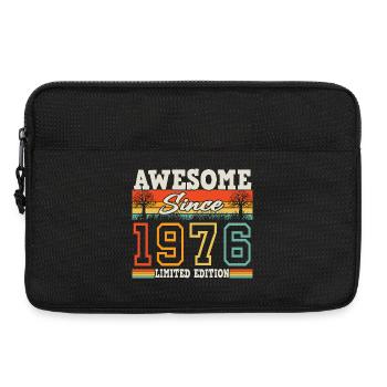 1976 Jahrgang geboren 50. Geburtstag Geschenk - Laptoptasche 13" - Schwarz - Vorne