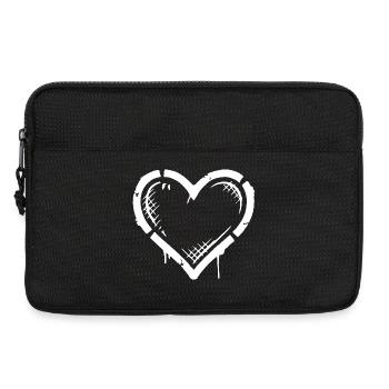 Heart Icon Vintage - Laptop bag 13" - black - Front